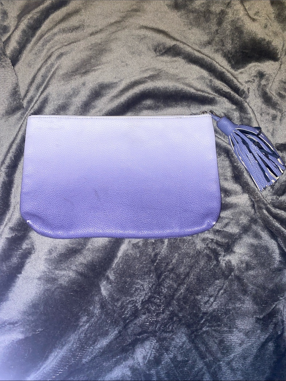 Old Navy Purple Ombre Tassel Wristlet Clutch